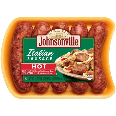 Johnsonville Hot Italian, Pork Sausage Links, 5 Count, 19 oz. - Walmart.com