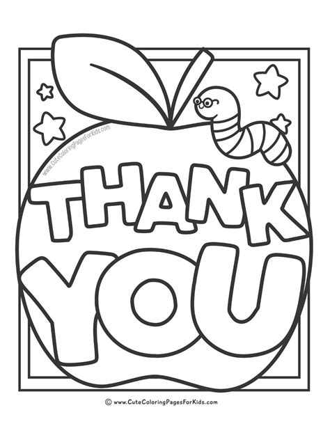 Thank You Coloring Pages