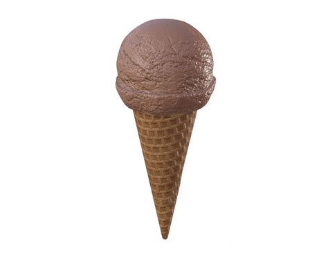 Ice cream ball in waffle cone 3D model | CGTrader