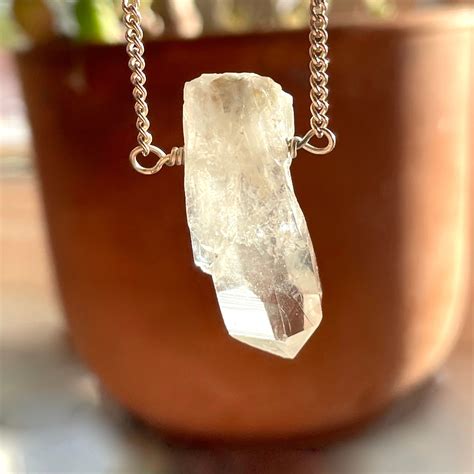Buy Rock Crystal Pendant, Sterling Silver 18 Inch Silver Chain Quartz ...