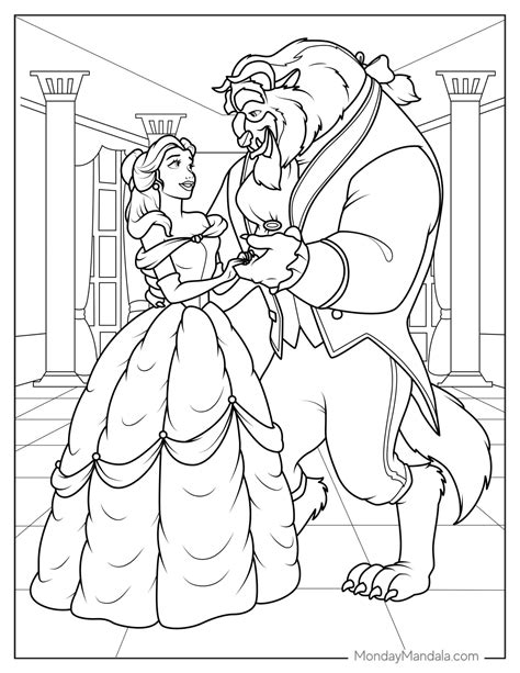 152 Belle Coloring Pages: Beauty and the Beast Colors 10 | Belle ...