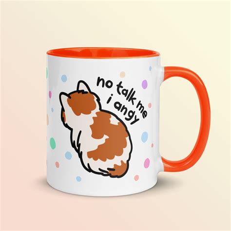 The Original No Talk Me I Angy Cat Meme Coffee Mug, Funny Office Cat ...
