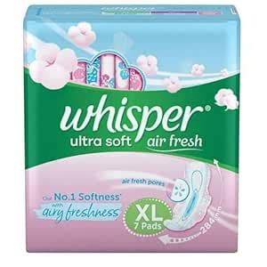 Buy Whisper ultra soft air fresh xl 7 pad pack of 1 Online at Low ...