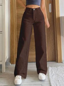 PINKLIT Loose Fit Women Brown Jeans - Buy PINKLIT Loose Fit Women Brown ...