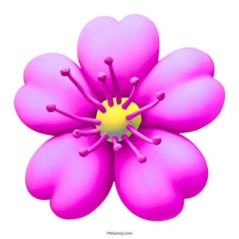 Cherry Blossom Emoji Multicolor 3D PNG, ClipArt Collection » PNGemoji.com