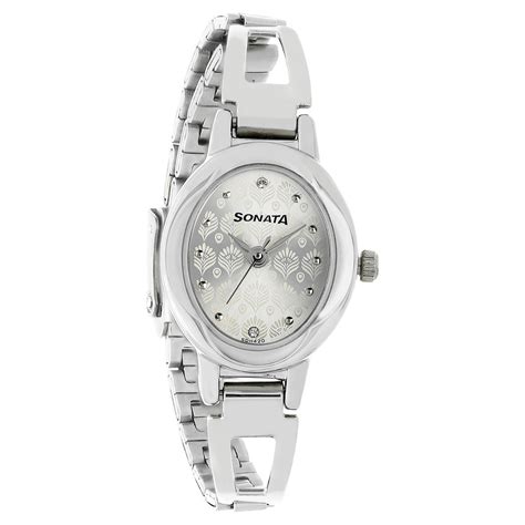 Buy Online Sonata Pankh Silver Dial Women Watch With Stainless Steel ...