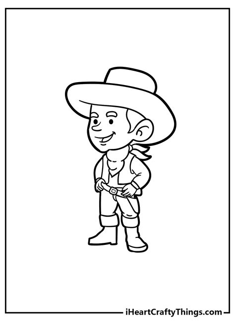 Cowboy Scene Coloring Page