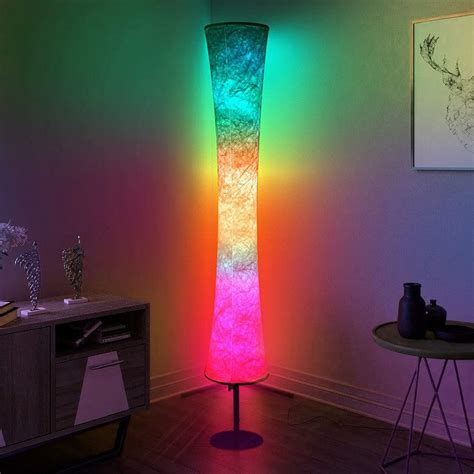 AKT LIGHTING Smart Floor Lamp, RGB Color Changing LED Lamp, App Control ...