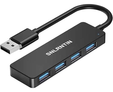 4-Port USB Hub,Snlrntin Multiport USB 3.0 Hub,Multi USB Port Expander,4 ...