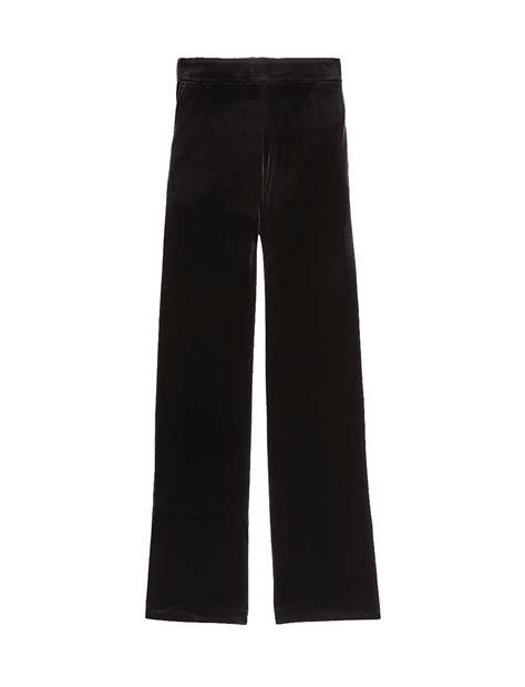 Buy Velvet Elasticated Waist Wide Leg Trousers at Marks & Spencer