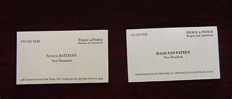 American Psycho Business Card Template 的图像结果