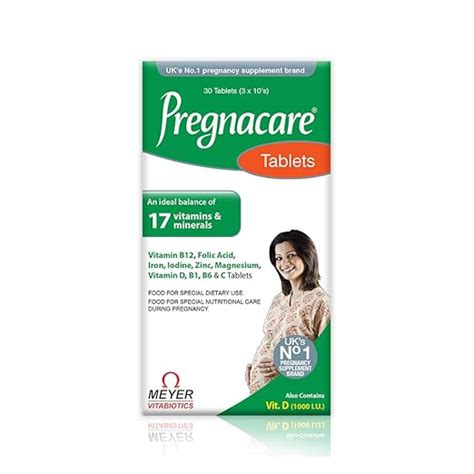 Pregnacare - Pregnancy Supplement (17 Vitamins and Minerals) - 30 ...