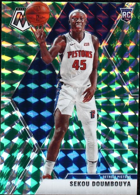 2019-20 Panini Mosaic - Rookies Sekou Doumbouya #243 Green Swirl Prizm ...