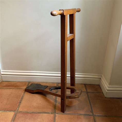 A Good Antique Country House Folding Boot Jack in Beechwood in Antique ...