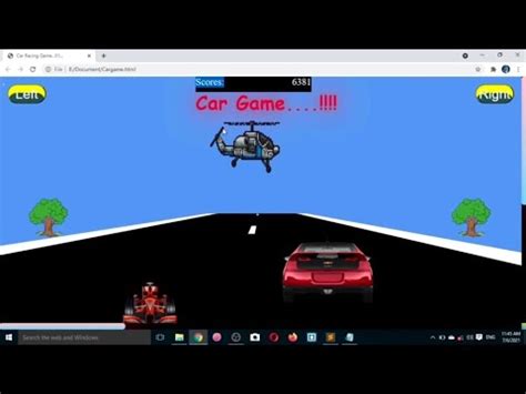 How to Make Car Game in HTML CSS JavaScript 的图像结果