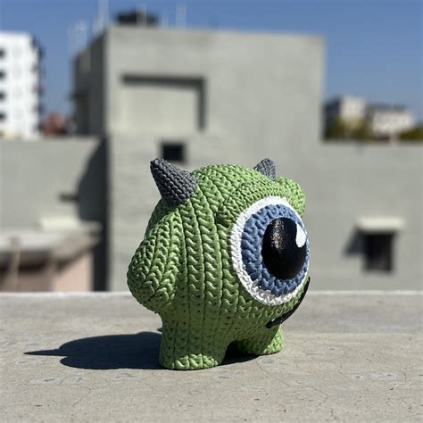 🗿 Knitted Mike Wazowski (Monsters Inc.)・ 3D File for 3D printing・Cults