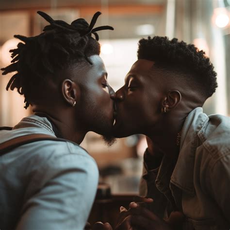 Two Black Men Kissing Hyper Realistic photo by MaleAIArt on DeviantArt
