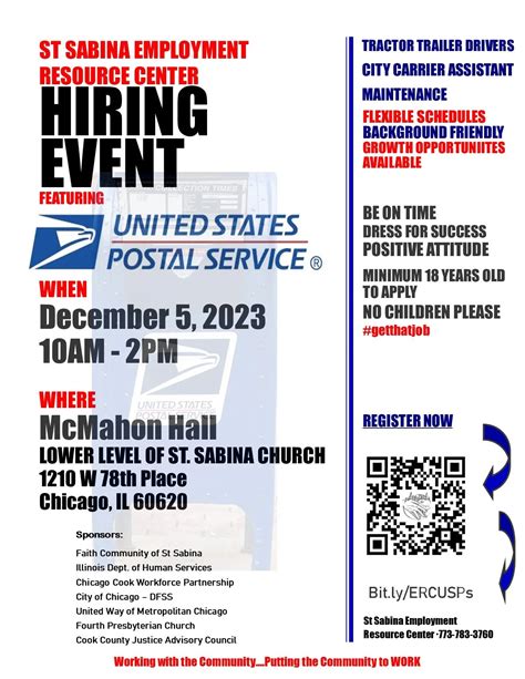 US Postal Service Job FAir — St. Sabina Employment Resource Center