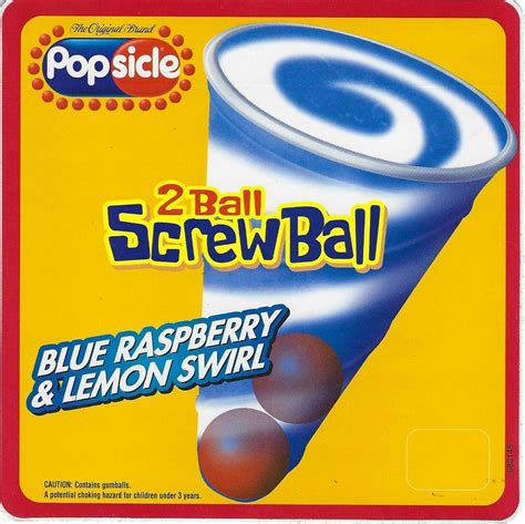 Classic Blue Raspberry Screwball Popsicle Ice Cream Truck Sticker 6" x ...