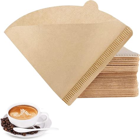 Amazon.com: Coffee Filters Cone 01, 100 Count Unbleached Natural Brown ...