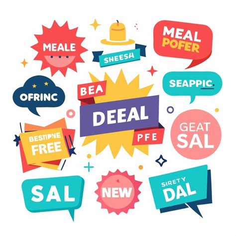 Creative sale and promotion stickers with bold graphics | Premium AI ...