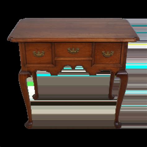 Stickley Queen Anne Cherry Lowboy Dressing Table | Chairish