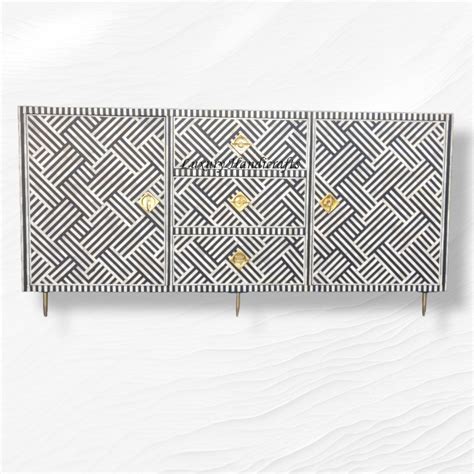 Optical Bone Inlay Buffet Black – Luxury Handicrafts