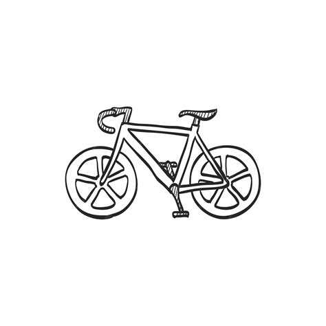 Premium Vector | Hand drawn sketch icon road bicycle