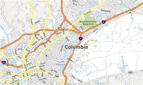 Columbia Sc Area Map