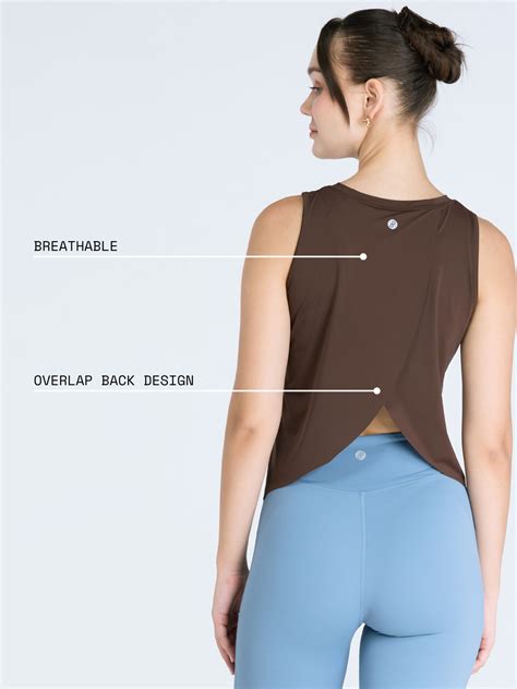 Brown Overlap Tank – CAVA Athleisure Pvt Ltd