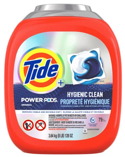 Tide PODS Hygienic Clean Laundry Detergent, Original, 79 Count ...