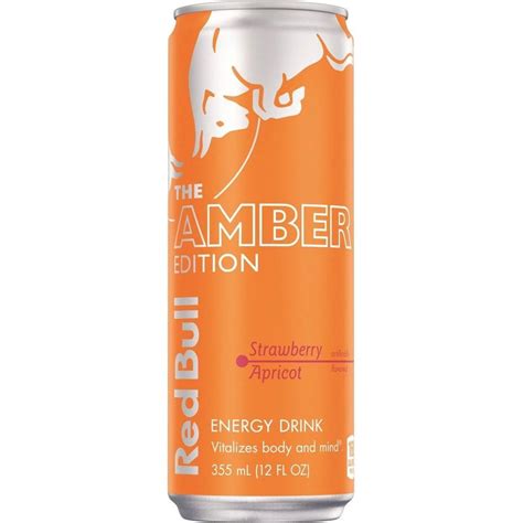 Red Bull Amber Edition Strawberry Apricot Energy Drink - Shop Sports ...