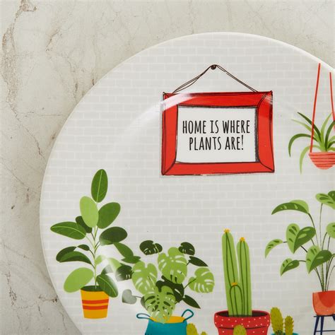 Buy Raisa Urban Jungle Multicolour Printed Bone China Appetiser Plate ...
