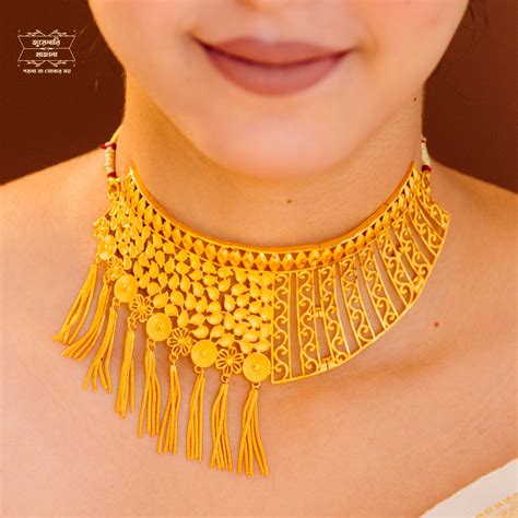 Premium Gold Plated Subhra Jhalor Choker with Earrings – Jewellery Khazana
