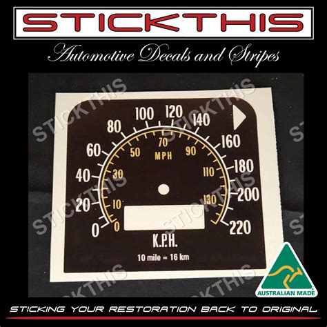 Gauge, HQ GTS Speedo Conversion MPH to KPH Decal - STICKTHIS Automotive ...