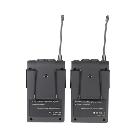 Boya by-WM6 Ultra High Frequency UHF Wireless Lavalier Microphone ...