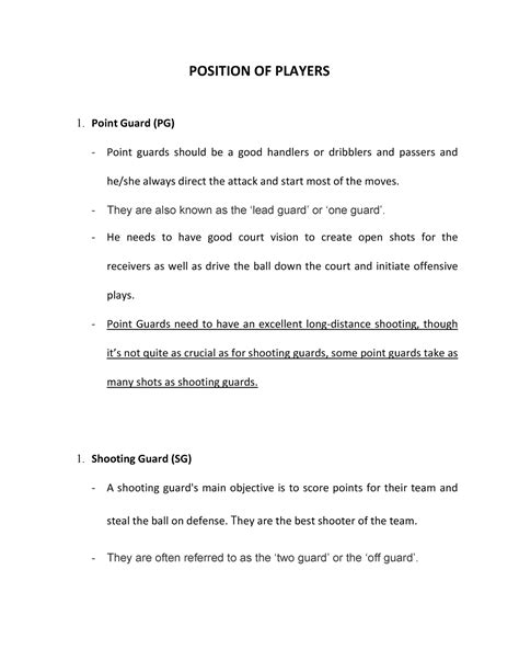 Basketball Position 的图像结果