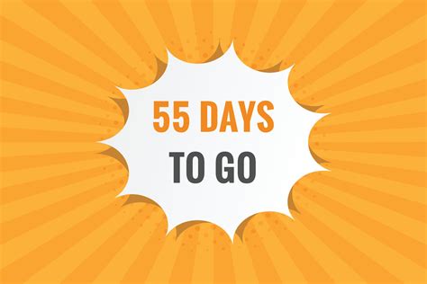 55 days to go countdown template. 55 day Countdown left days banner ...