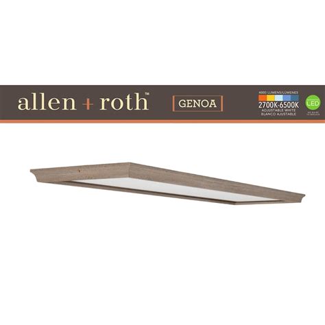 allen + roth Genoa 1-Light 13.44-in Multiple Finishes Bronze LED Flush ...