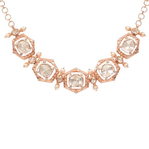 Shop Nora Polki Diamond Necklace - Luxurious Designs – Polki Stories by ...