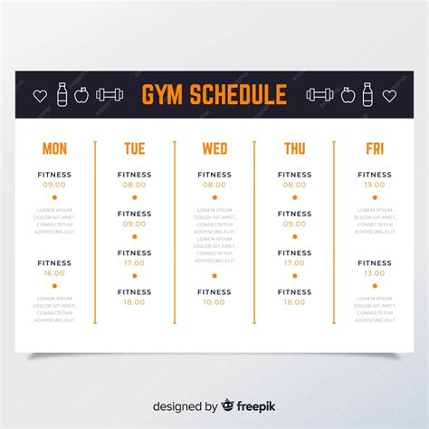 Workout Schedule Form 的图像结果
