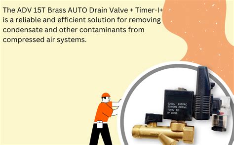 MINSALES ADV 15T Brass AUTO Drain Valve +Timer-I+ Strainer SIZE-1/2 ...