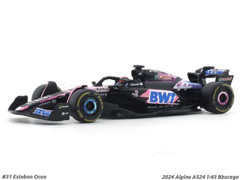 Coffee mug & 2024 Alpine A524 No. 31 Esteban Ocon 1:43 Bburago Formula ...