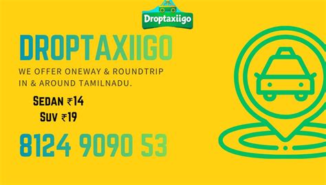 One way Taxi Services in Tamilnadu|Droptaxiigo