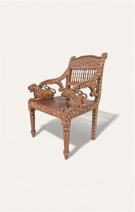 Bone Inlay Arm Chair – Samurai Exports
