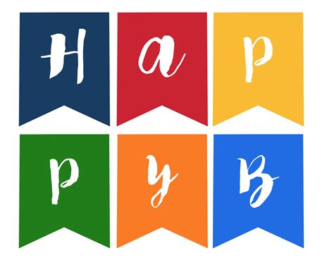 Happy Birthday Banner Printable