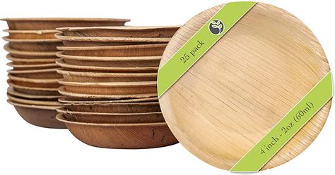 Buy Naturally Chic Palm Leaf Plates - 4 Inch Round - Bamboo Like, Eco ...