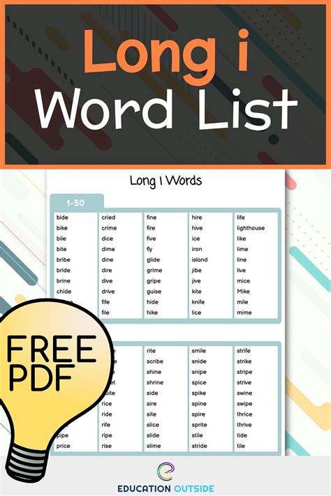 Mastering Long i Words - Free PDF