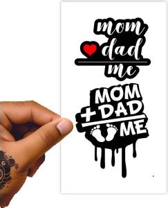 voorkoms Mom Dad And Me Tattoo Temporary Tattoo Stickers For Male And ...