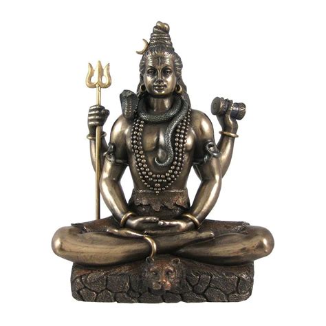 Lord Shiva Bronze Statue Shiv Padmasana Sitting Idol– CraftVatika